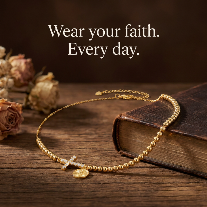 Blessed Cross Beaded Bracelet
