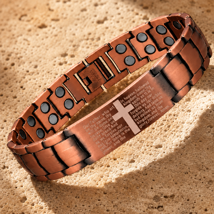 Blessed Cross Copper Bracelet