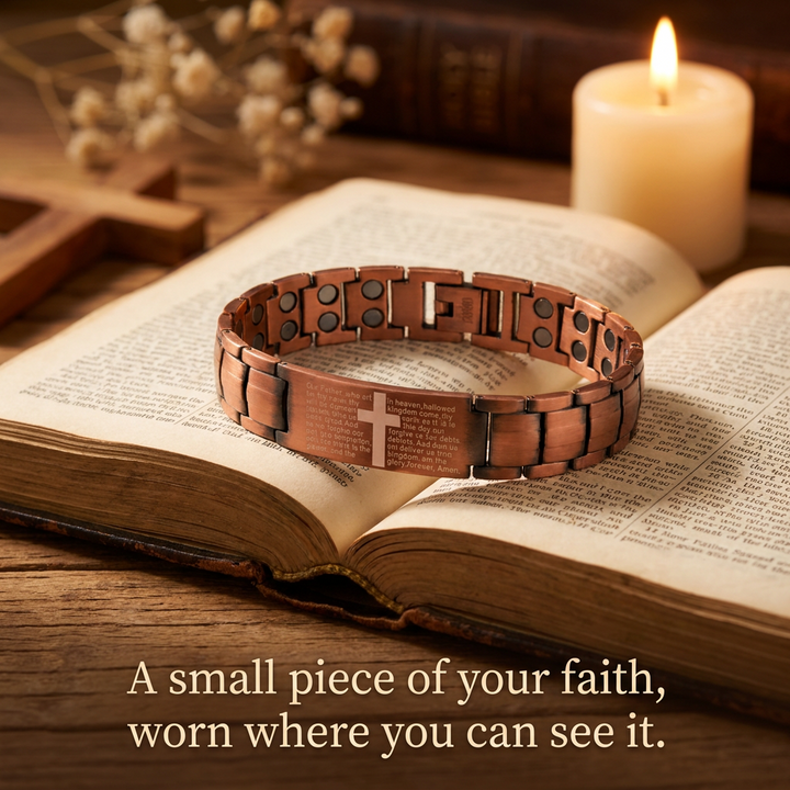 Blessed Cross Copper Bracelet