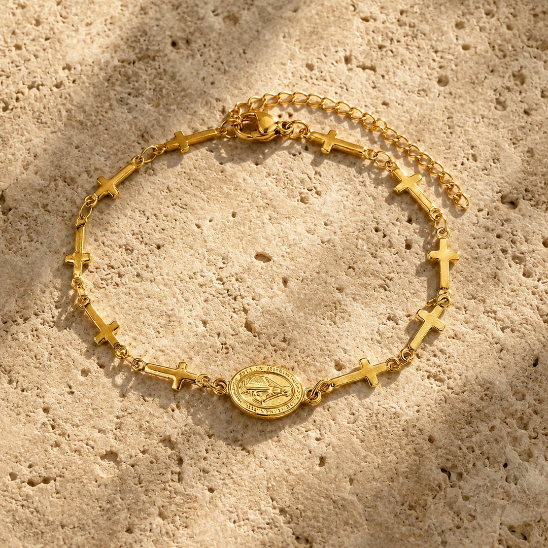 Blessed Cross Link Bracelet