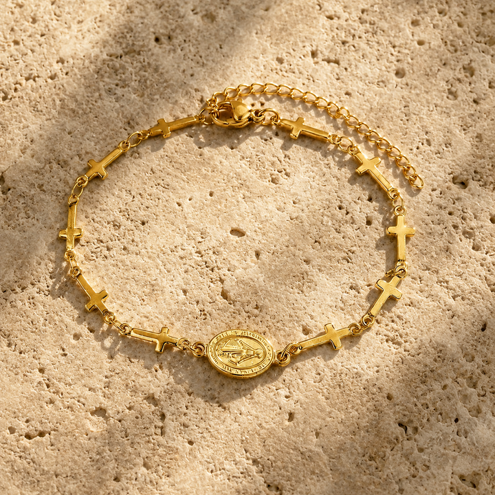 Blessed Cross Link Bracelet