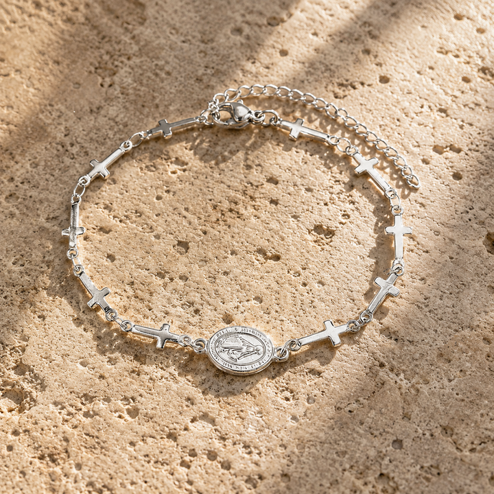 Blessed Cross Link Bracelet