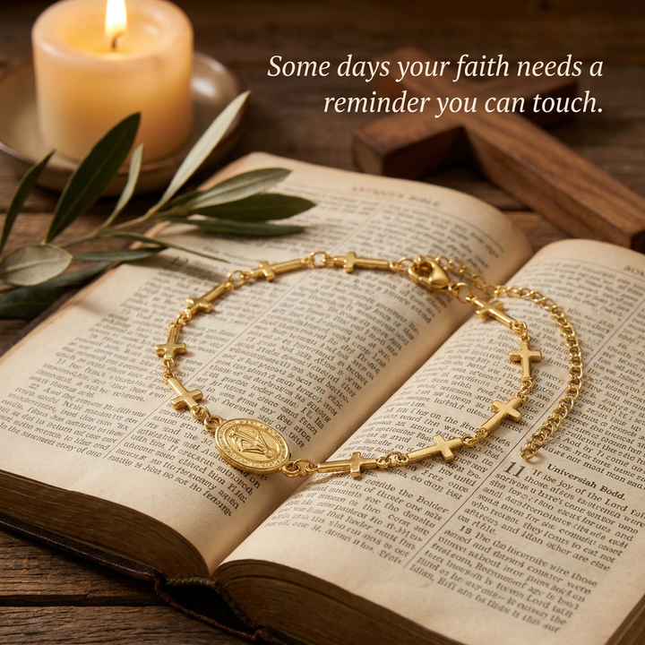 Blessed Cross Link Bracelet