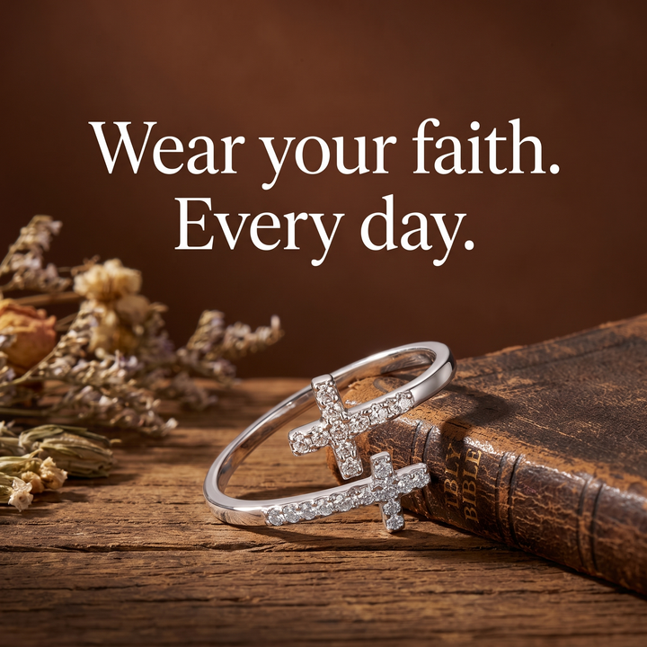 Blessed Cross Wrap Ring