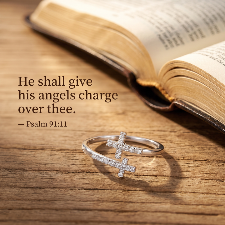 Blessed Cross Wrap Ring