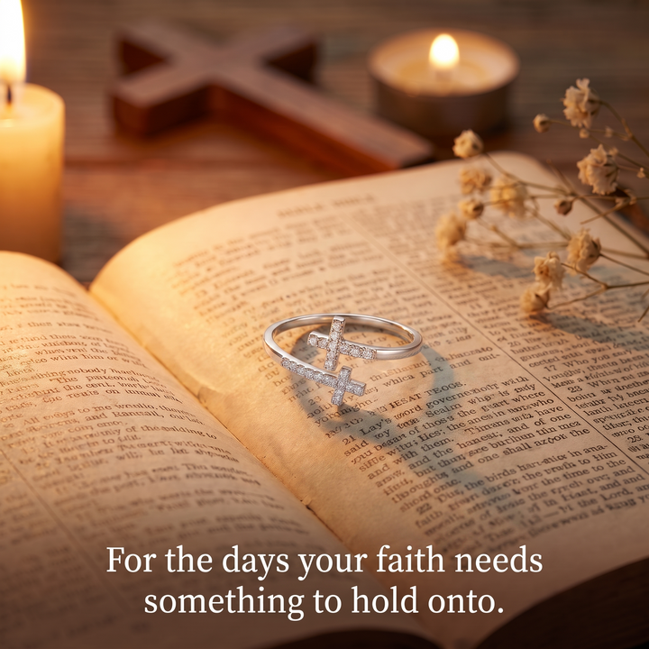 Blessed Cross Wrap Ring