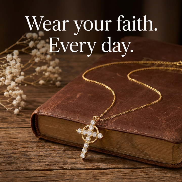Blessed Crystal Cross Necklace