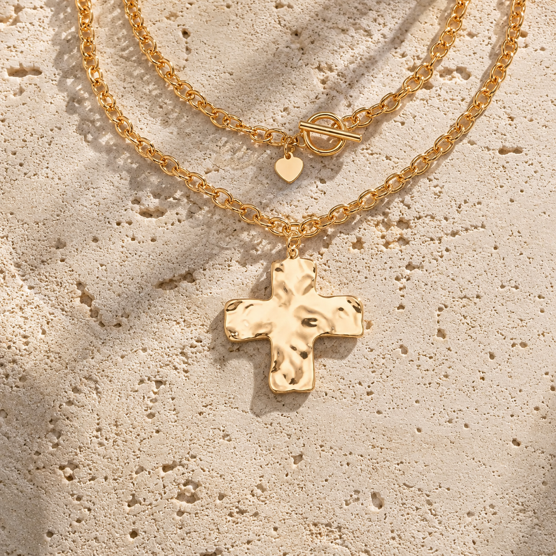Blessed Layered Cross Necklace