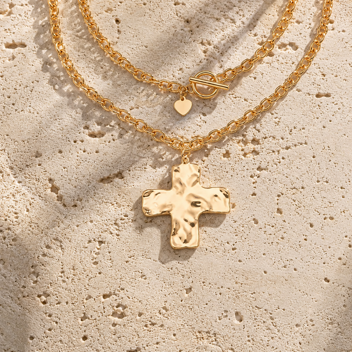 Blessed Layered Cross Necklace