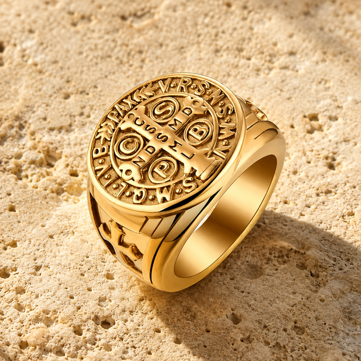 Blessed Saint Benedict Signet Ring
