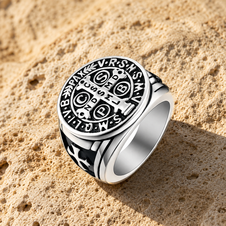Blessed Saint Benedict Signet Ring