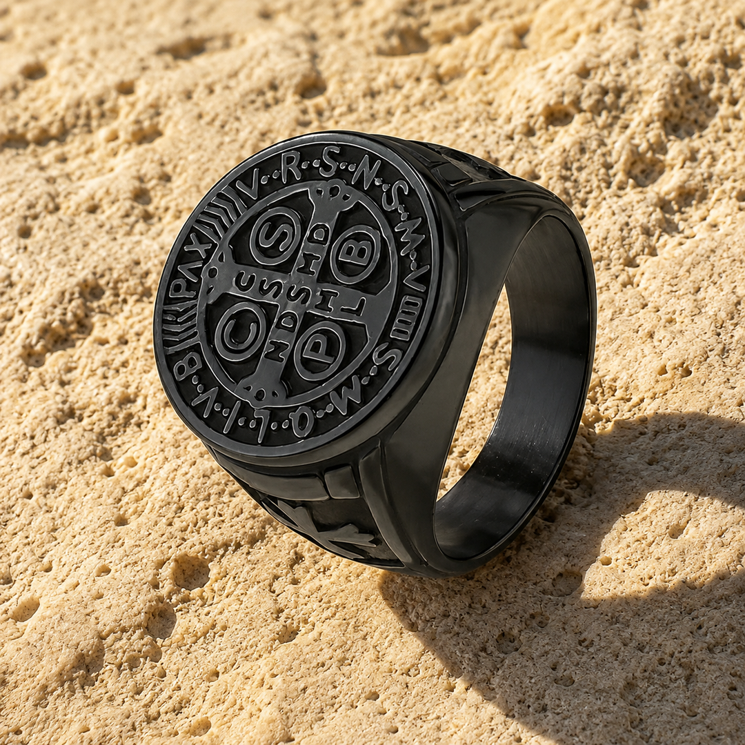 Blessed Saint Benedict Signet Ring