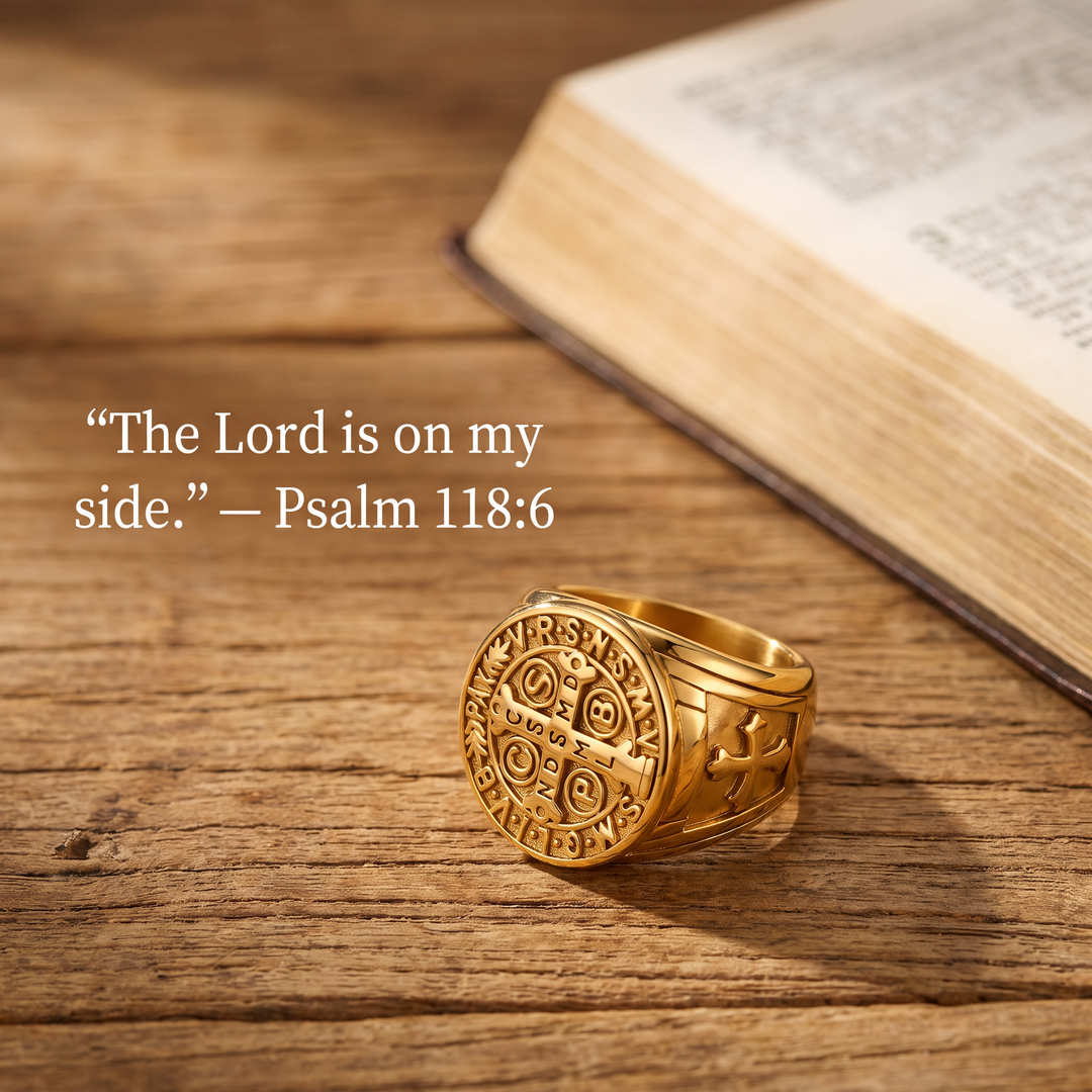 Blessed Saint Benedict Signet Ring
