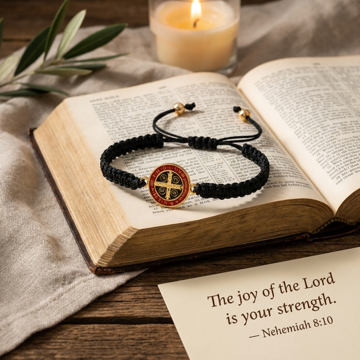 Blessed Saint Benedict Woven Bracelet