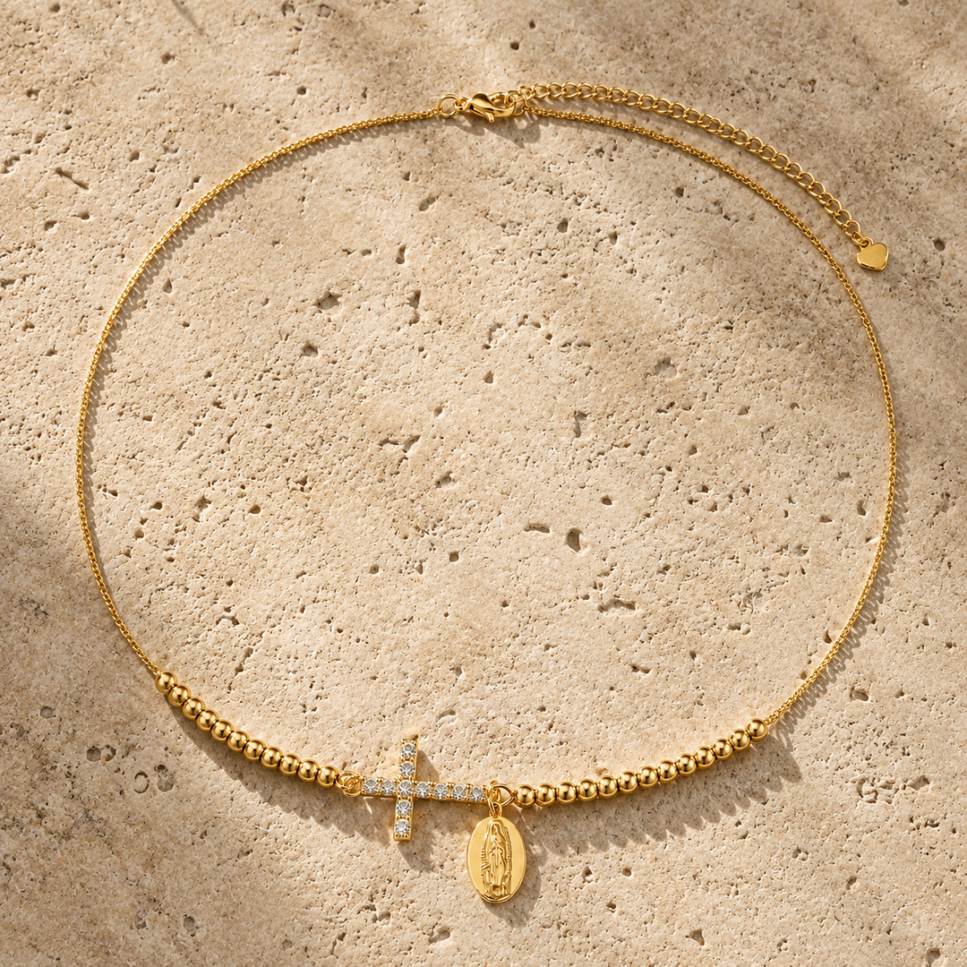 Divine Cross Beaded Bracelet