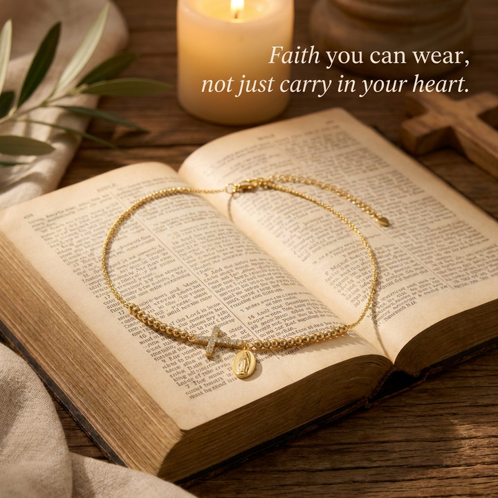 Divine Cross Beaded Bracelet