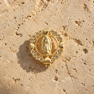 Divine Guadalupe Heart Earrings