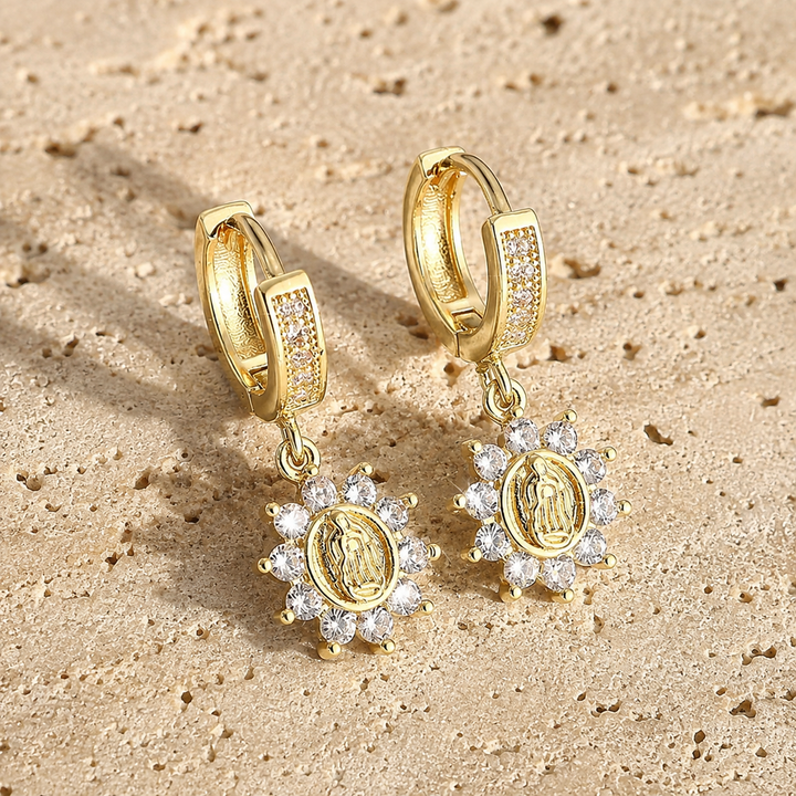 Divine Guadalupe Hoop Earrings