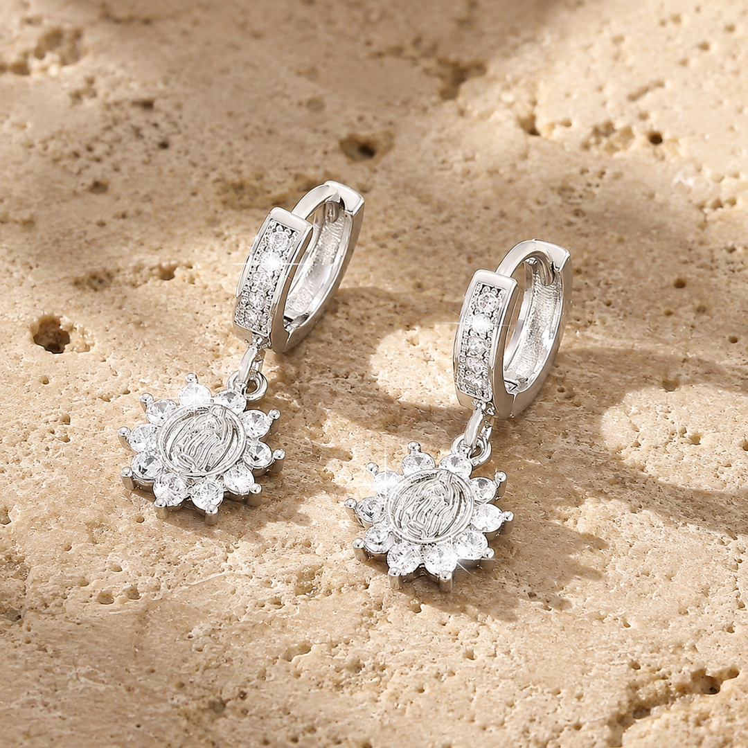 Divine Guadalupe Hoop Earrings