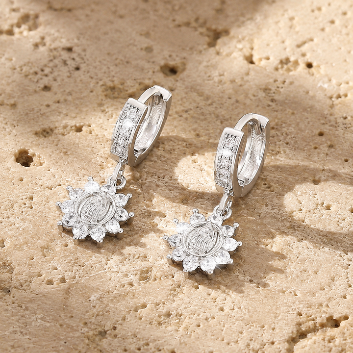 Divine Guadalupe Hoop Earrings