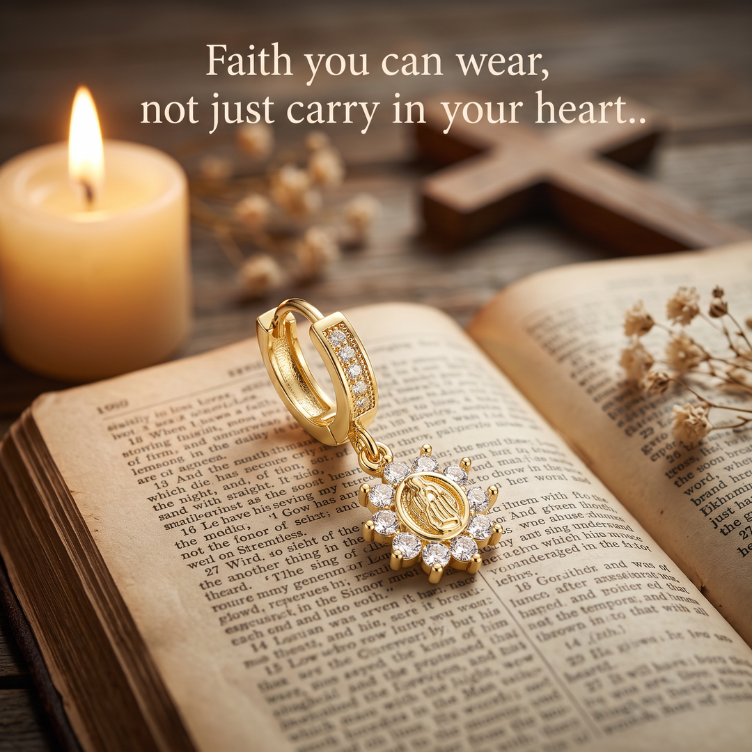 Divine Guadalupe Hoop Earrings