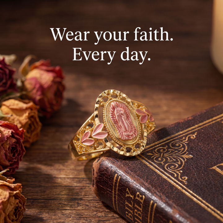 Divine Guadalupe Rose Gold Ring