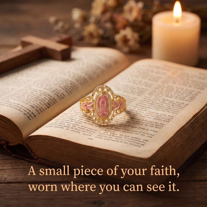 Divine Guadalupe Rose Gold Ring