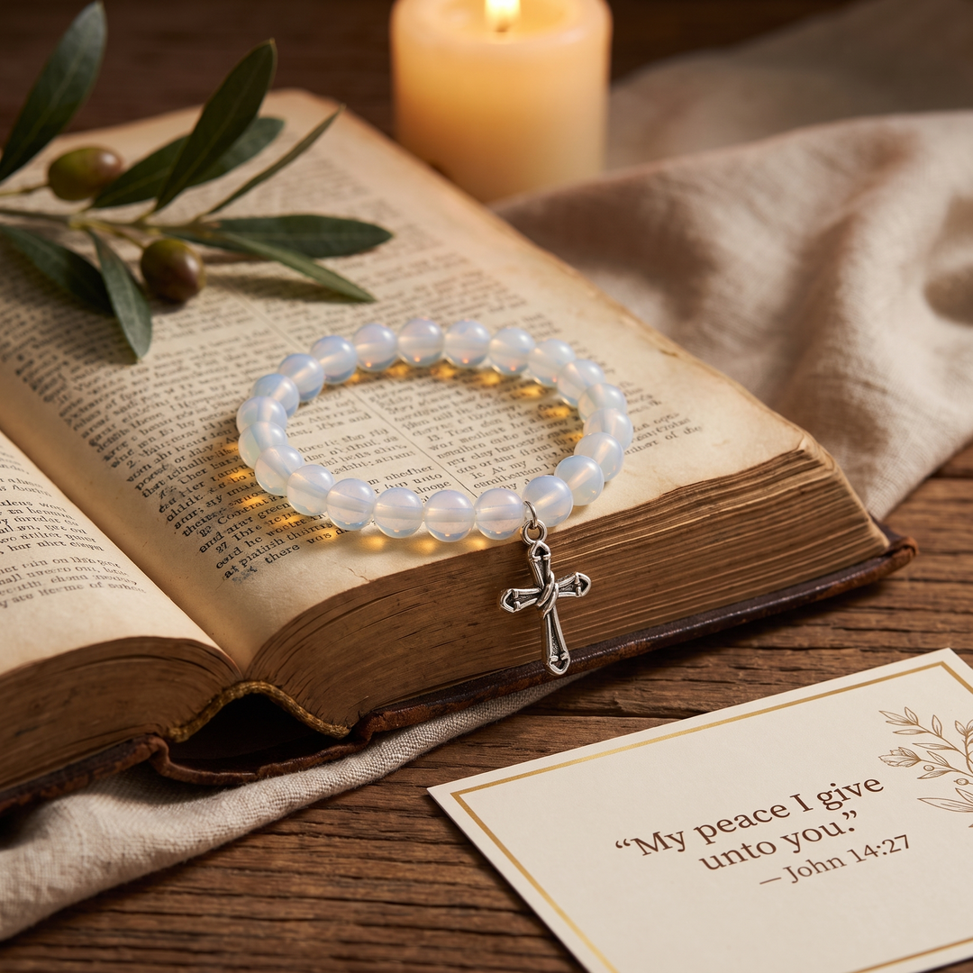 Divine Opalite Cross Bracelet