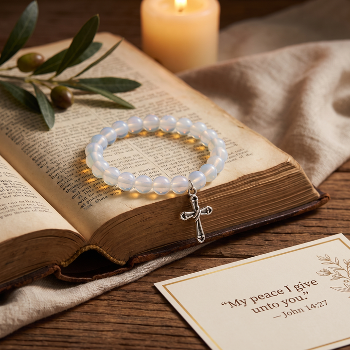 Divine Opalite Cross Bracelet