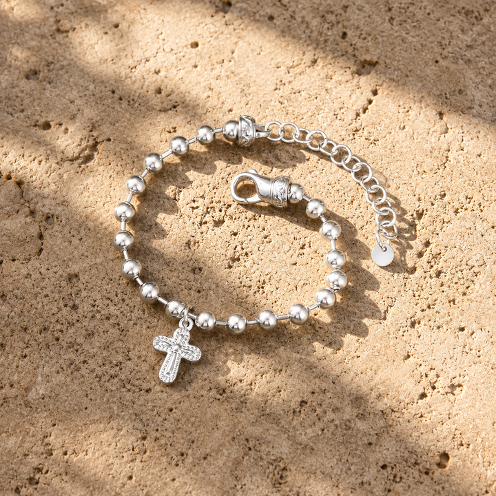 Eternal Cross Bead Bracelet