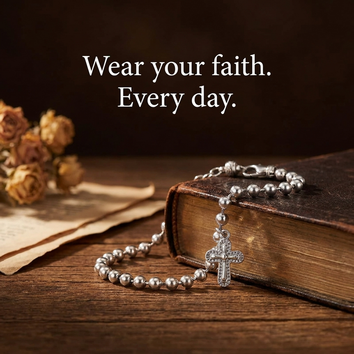 Eternal Cross Bead Bracelet