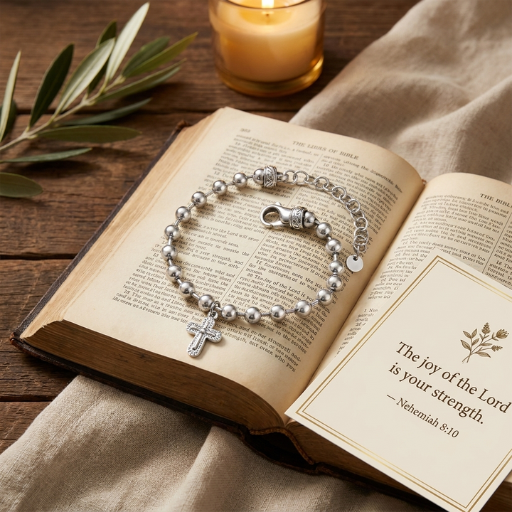 Eternal Cross Bead Bracelet