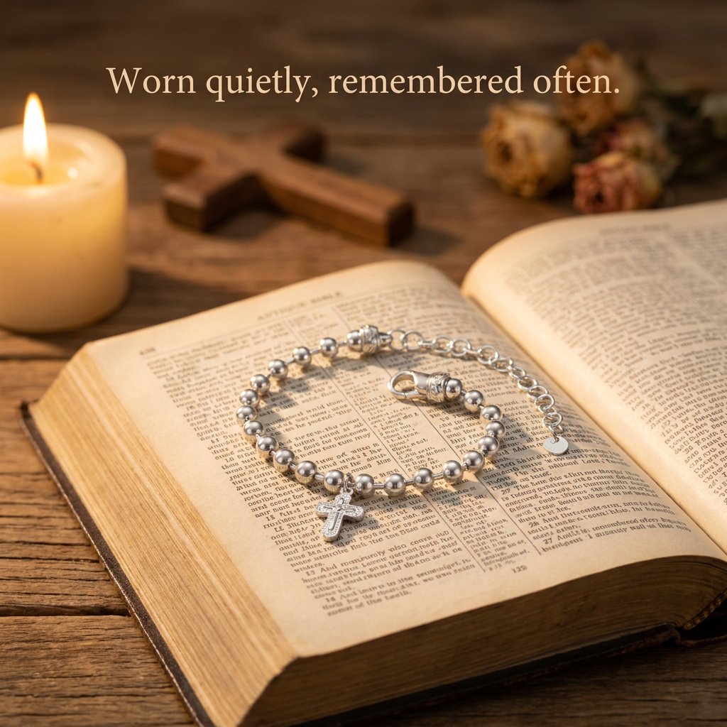Eternal Cross Bead Bracelet