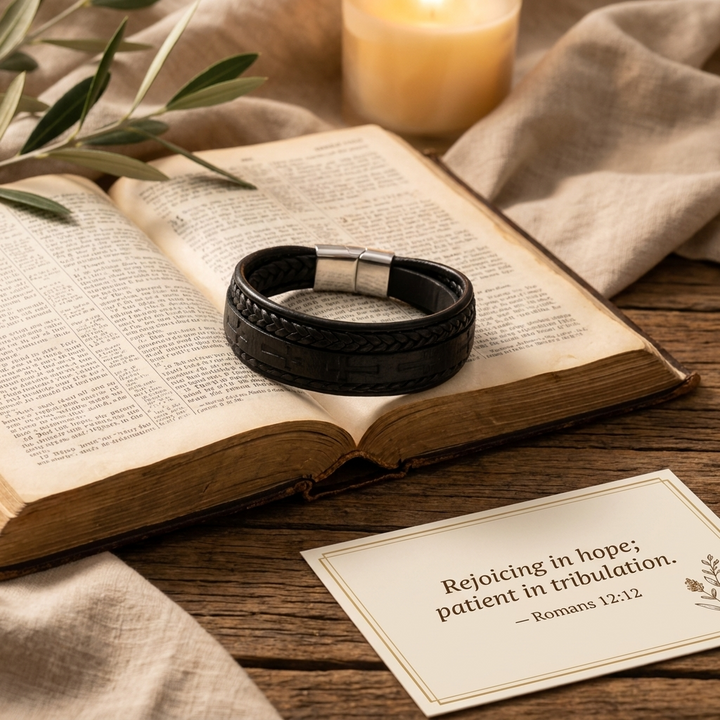 Eternal Cross Leather Bracelet