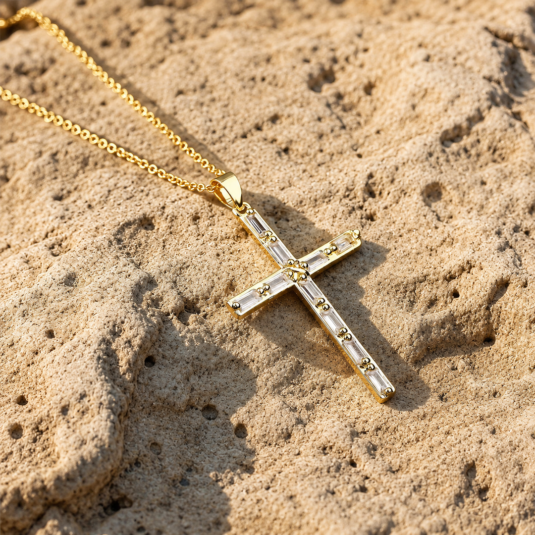 Eternal Cross Necklace – Gold