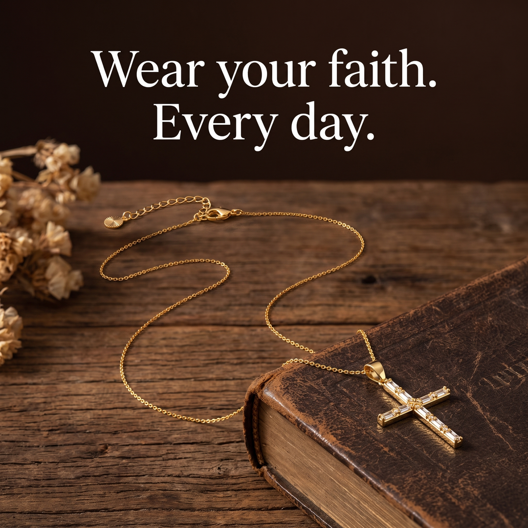 Eternal Cross Necklace – Gold