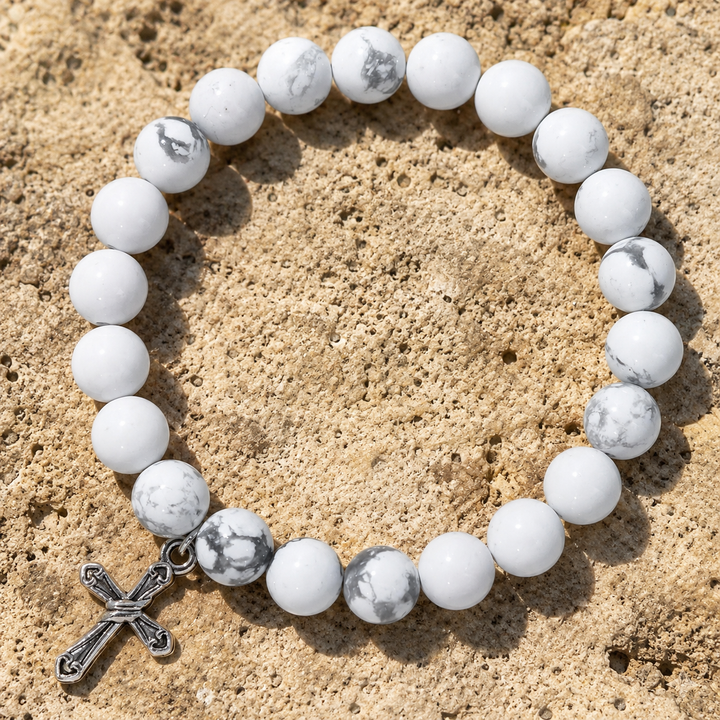 Eternal Faith Beaded Cross Bracelet