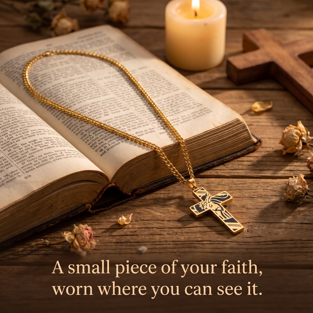 FREE TODAY: Holy Jesus Cross Pendant Necklace