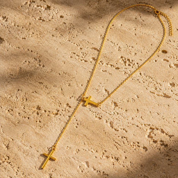 FREE TODAY: Sacred Double Cross Necklace