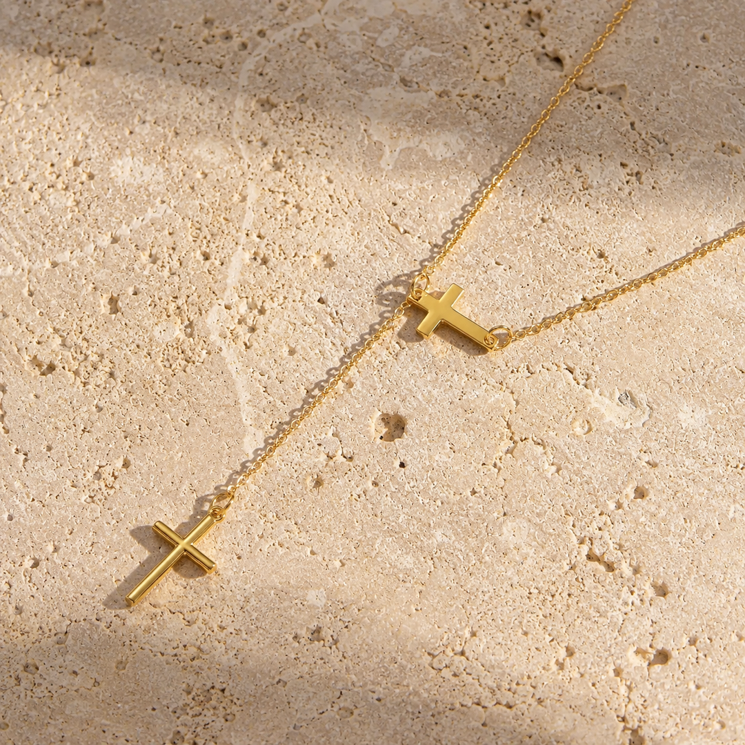 FREE TODAY: Sacred Double Cross Necklace