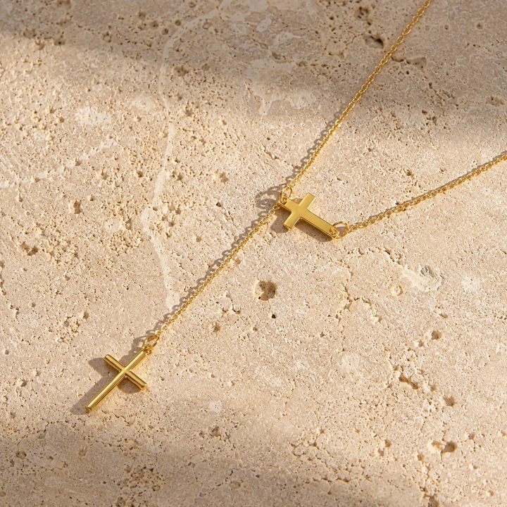FREE TODAY: Sacred Double Cross Necklace