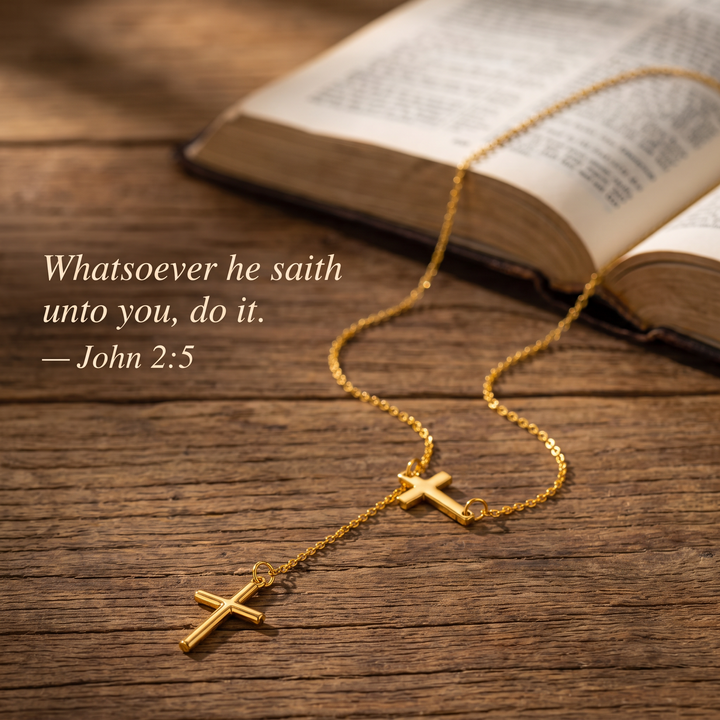 FREE TODAY: Sacred Double Cross Necklace