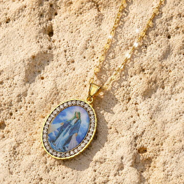 FREE TODAY: Sacred Virgin Mary Pendant Necklace