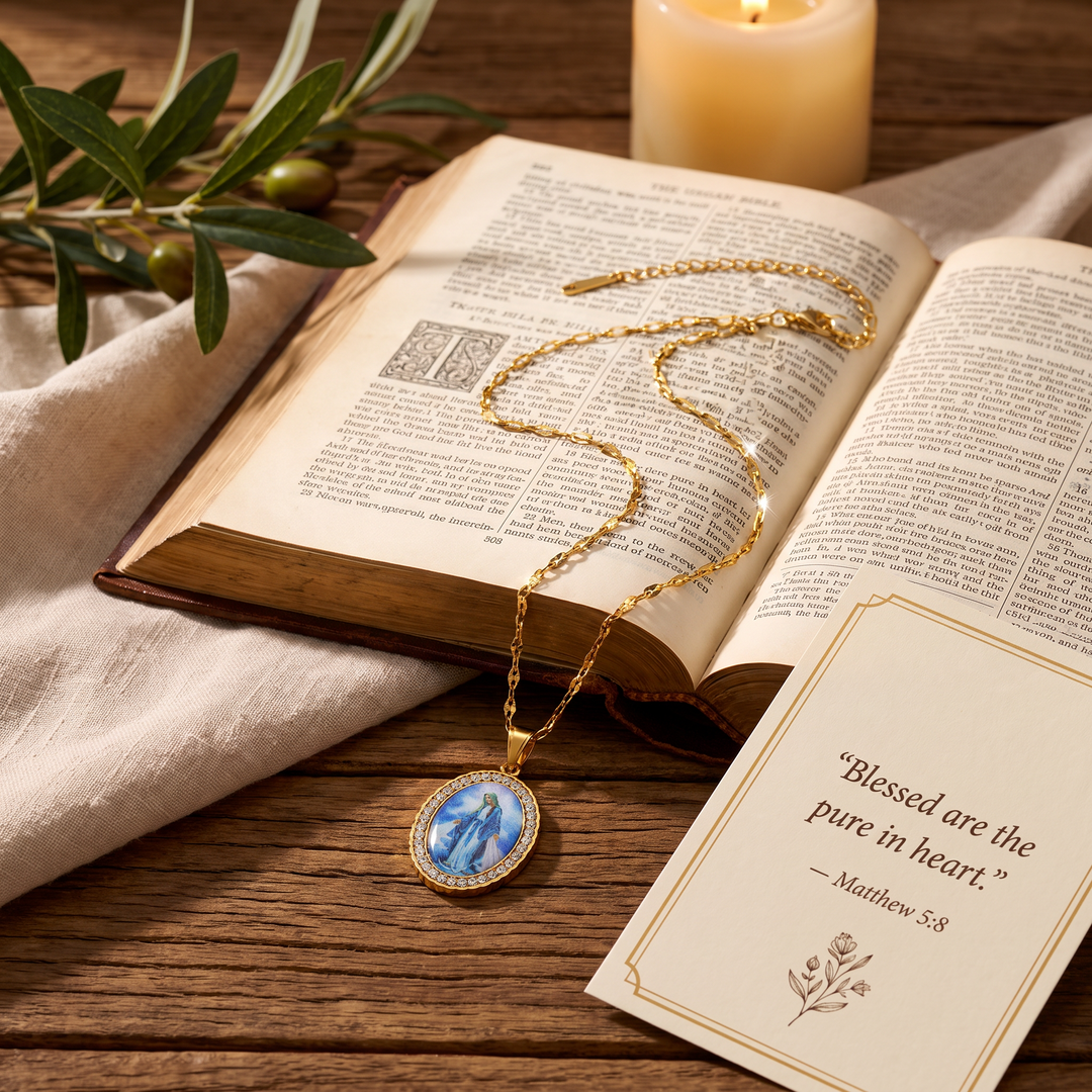 FREE TODAY: Sacred Virgin Mary Pendant Necklace