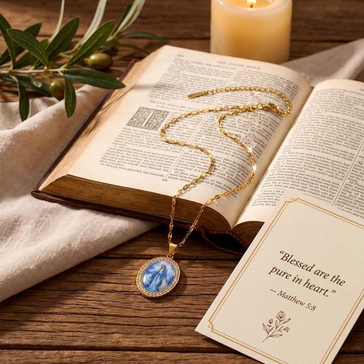 FREE TODAY: Sacred Virgin Mary Pendant Necklace