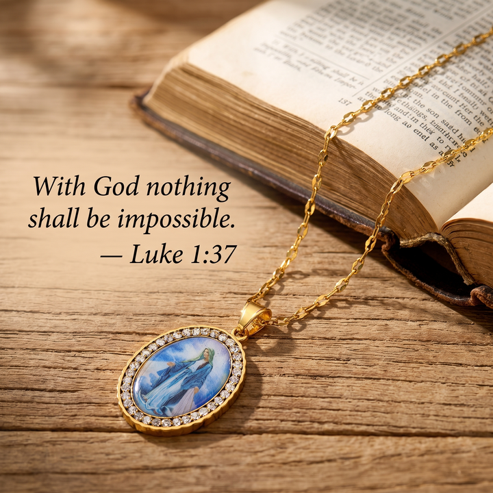 FREE TODAY: Sacred Virgin Mary Pendant Necklace