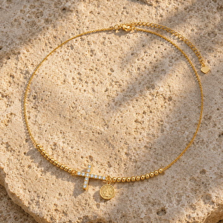 Faith Cross Medal Bracelet