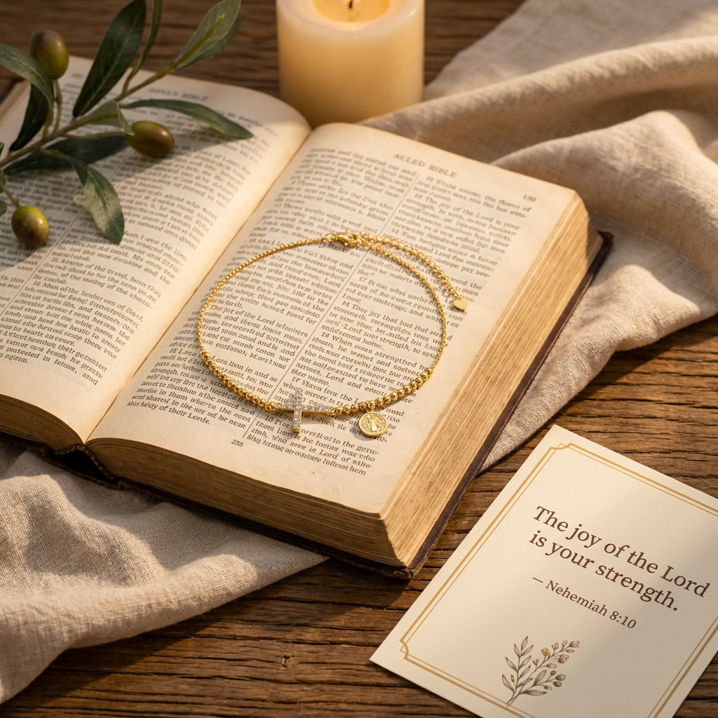 Faith Cross Medal Bracelet