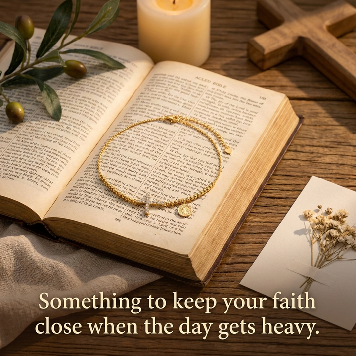Faith Cross Medal Bracelet