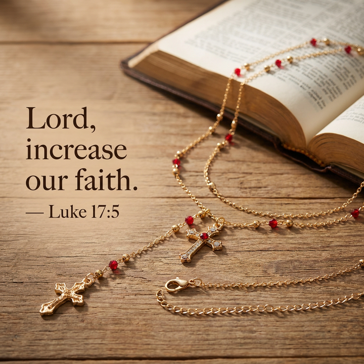 Faithful Cross Lariat Necklace
